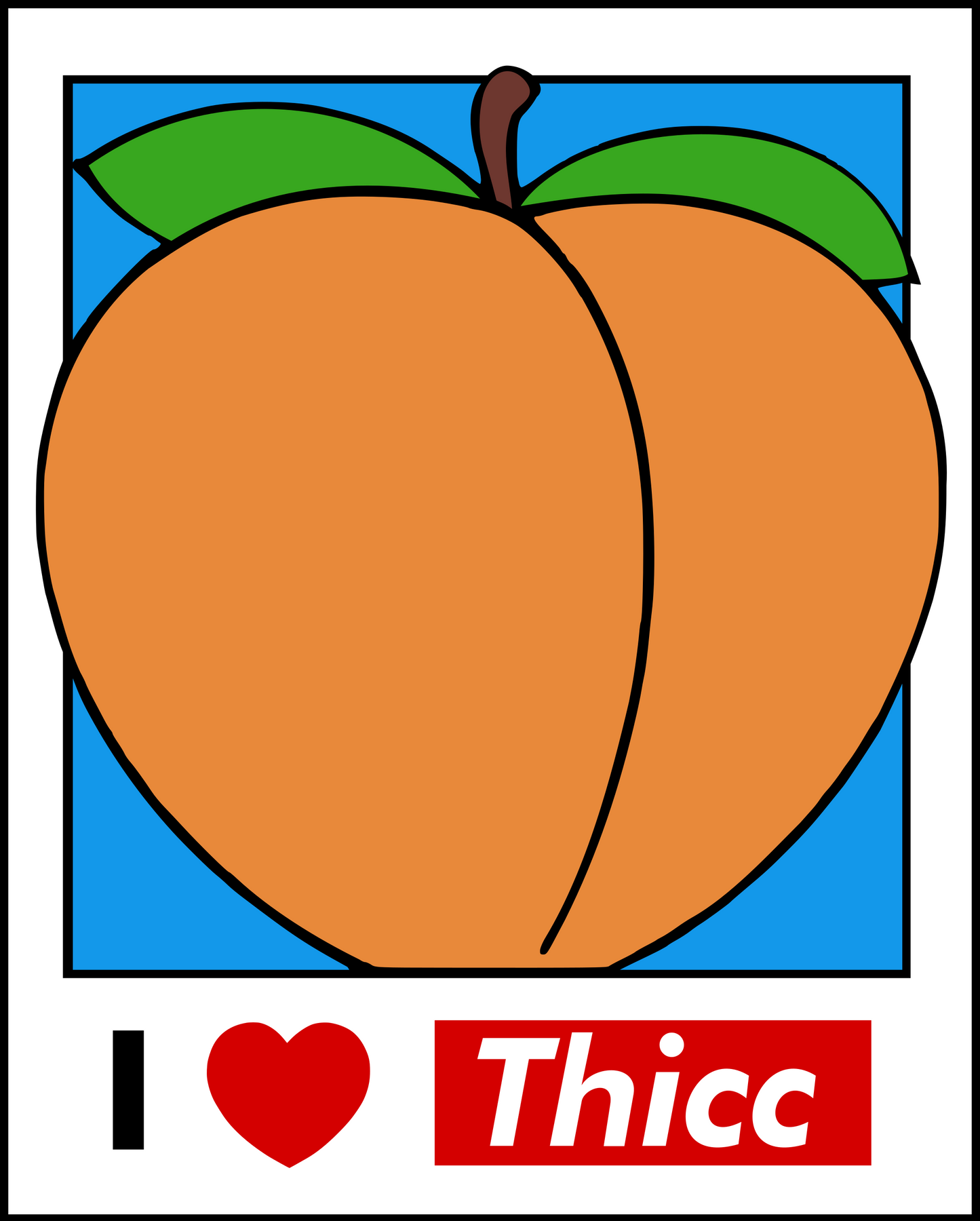 I Heart Thicc Sticker