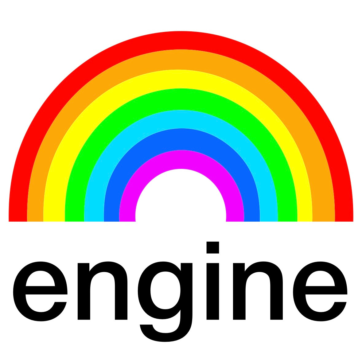 Rainbow Engine Sticker