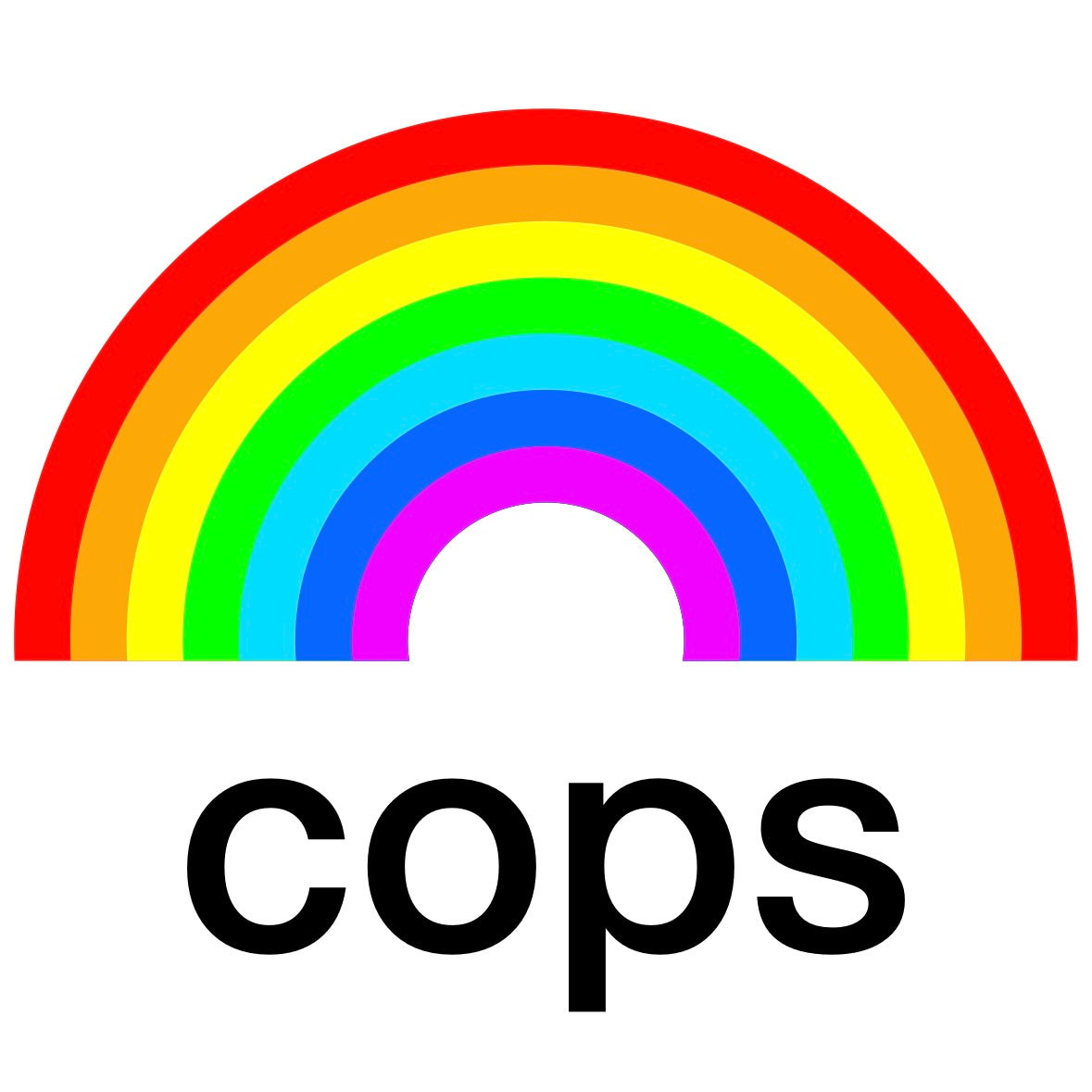 Rainbow Cop Sticker